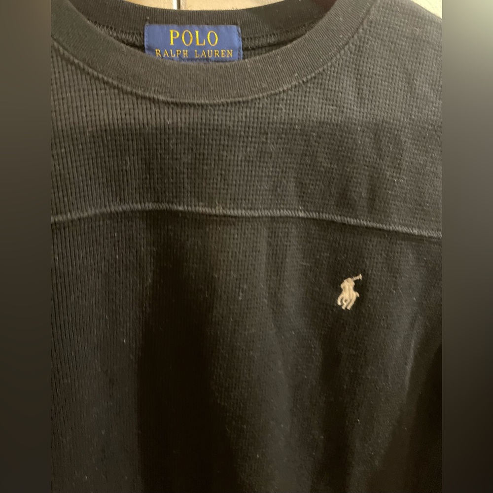 Polo by Ralph Lauren Black Crewneck Shirt Size LG 14-16